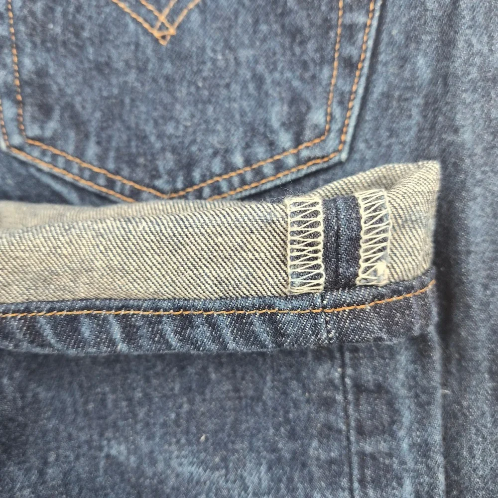 Levis 501xx‎ Mens Distressed Straight Leg Jeans Dark Wash Button Fly 34x33